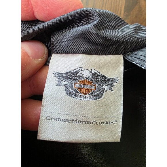 Harley-Davidson Leather Shoulder Bag Clutch Purse Rhinestone Embellished Logo - Picture 6 of 16